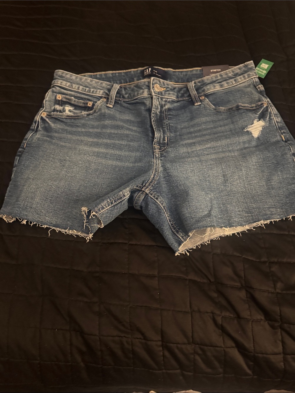 GAP Distressed Denim Cutoff Shorts - Blue Wash